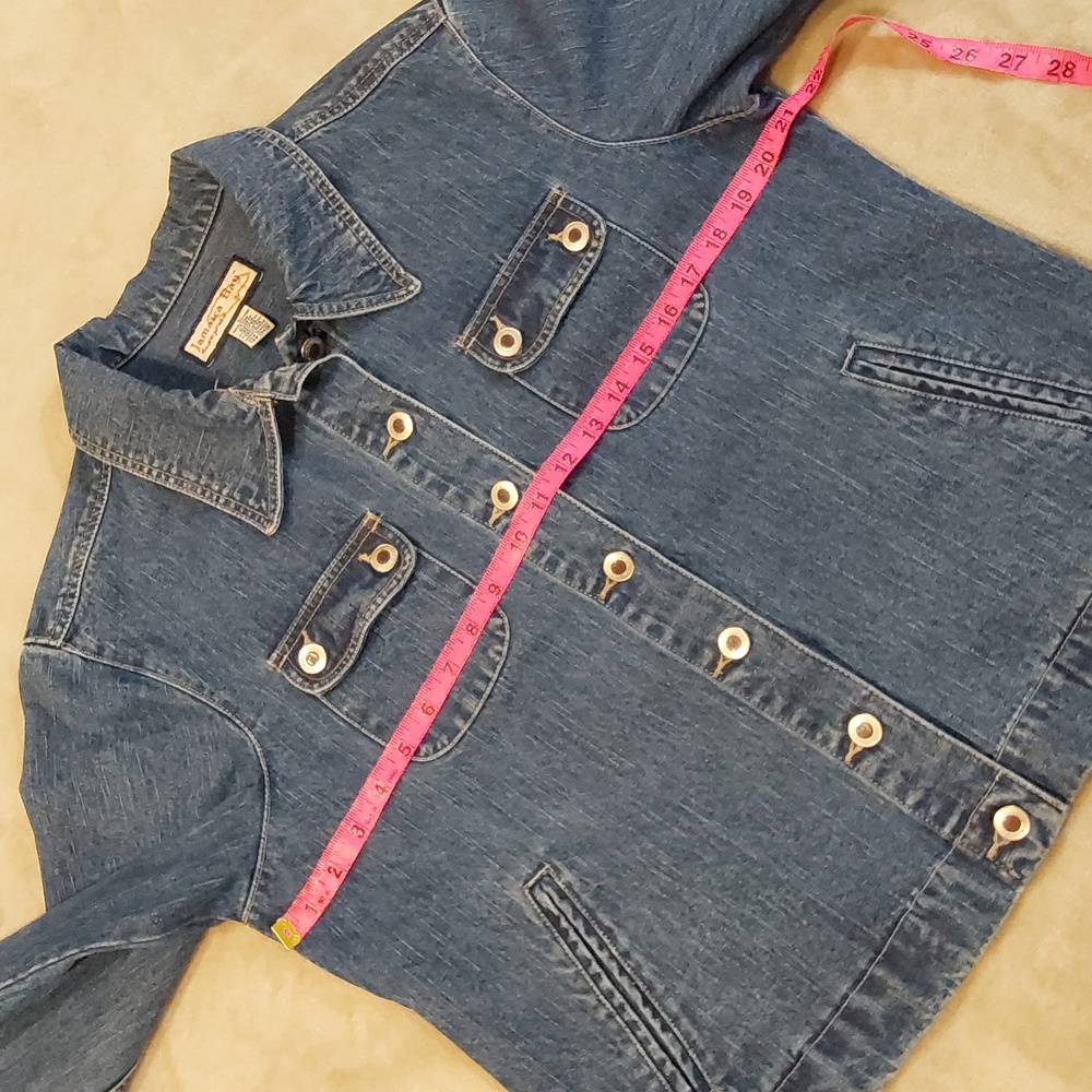 Vintage 80's JAMAICA BAY Blue Denim Button Up Jean Jacket Womens Size L - Picture 8 of 12